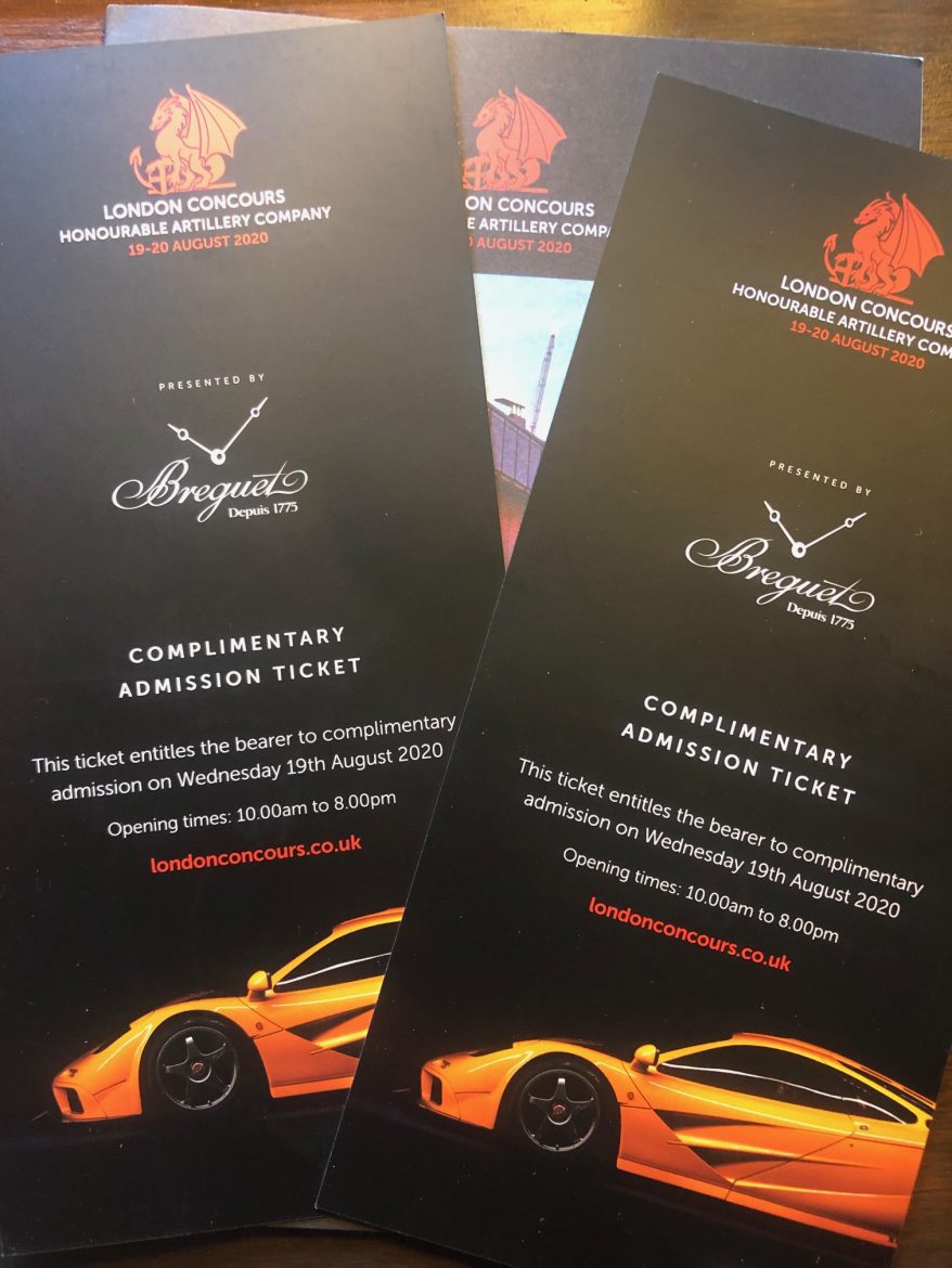 Ticket giveaway for London Concours from Great British Motor Shows